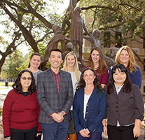Pictured in front: Dr. Cynthia Riccio, Dr. Jeffrey Liew, Dr. Jennifer Ganz, Ching-Yi Liao, April Haas Back Row: Kimberly Williams, Shannon Clark, Kaitlyn Stein, Sarah Ura